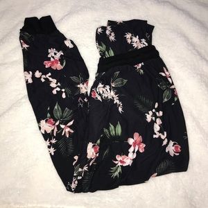 Stella Tweed Floral Maternity Joggers